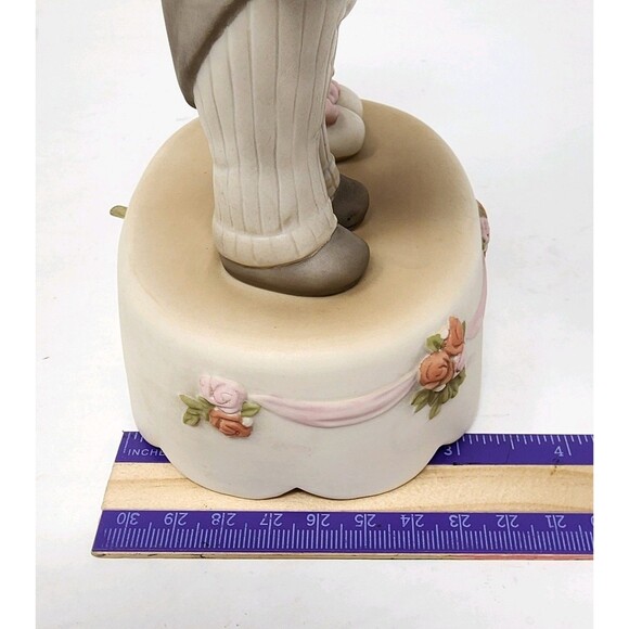 Vintage Enesco Musical Here Comes The Bride & Groom 1989 Porcelain 6.5" Figurine - Picture 11 of 14